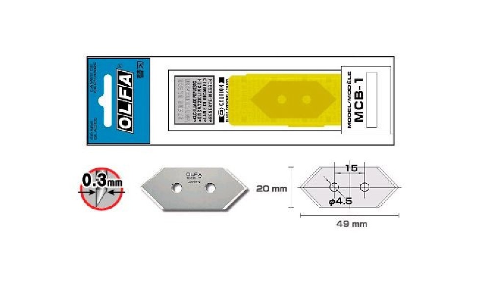 Ostrza OLFA MCB-1 do noży MC-45 i MC-45/DX