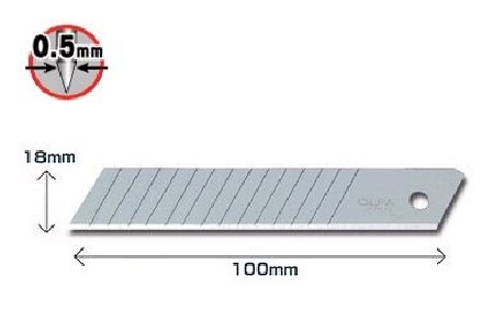 Ostrza segmentowe 18 mm OLFA LBD-50, 50 szt 2