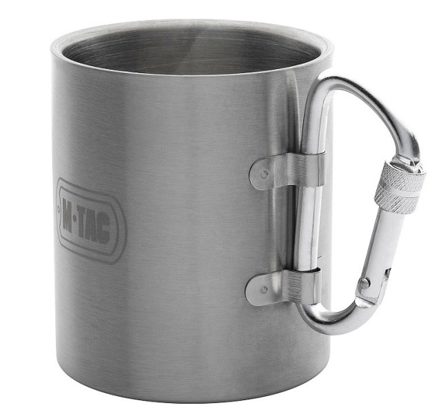 Kubek termiczny M-TAC 280 ml z karabinkiem, stal nierdzewna