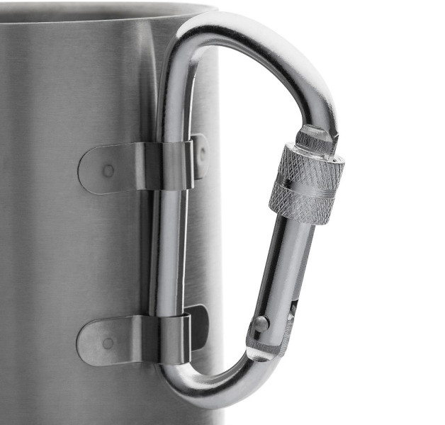 Kubek termiczny M-TAC 280 ml z karabinkiem, stal nierdzewna