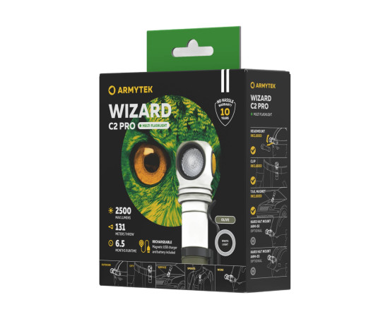 ARMYTEK Wizard C2 Pro Oliwkowy 2500 lm białe światło