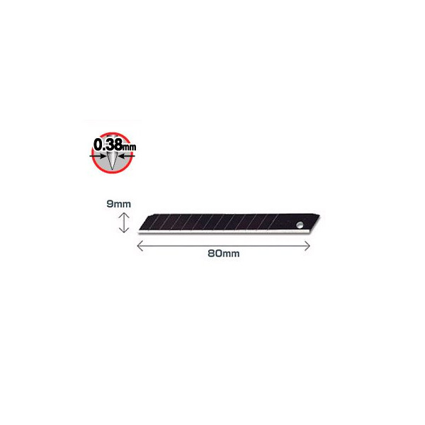 Ostrza segmentowe czarne 9 mm OLFA ABB-50 50 szt