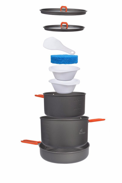 Zestaw naczyń Fire Maple FEAST 3 Pomarańczowy