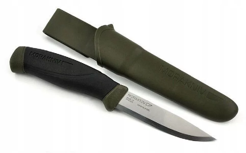 Nóż Morakniv Companion MG stal węglowa - Oliwkowy