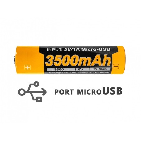 Akumulator Fenix ARB-L18U 18650 3500 mAh microUSB