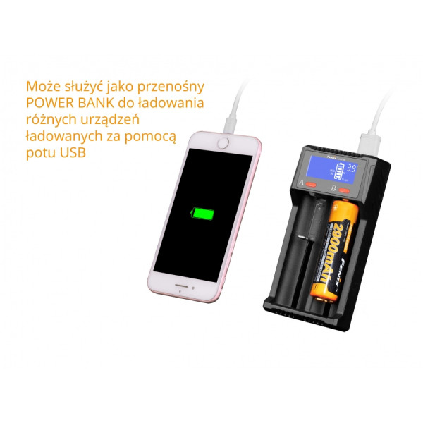 Ładowarka mikroprocesorowa USB Fenix ARE-D2