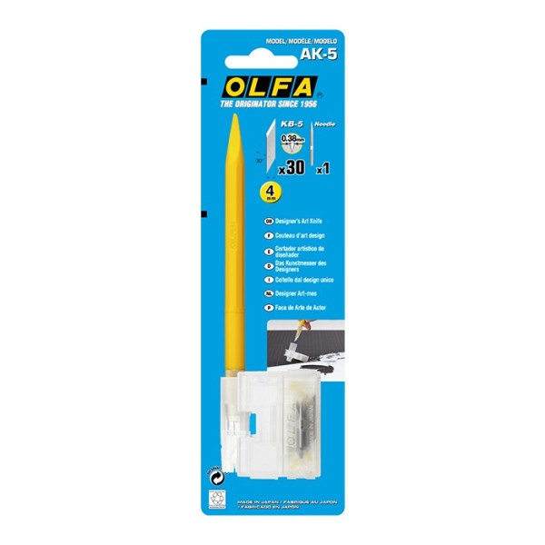 Skalpel OLFA AK-5 z 30 ostrzami i igłą
