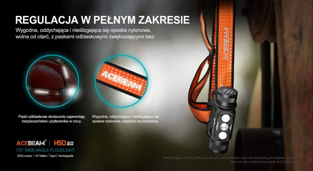 ACEBEAM H50 2.0 latarka czołowa 2000 lm 141 m