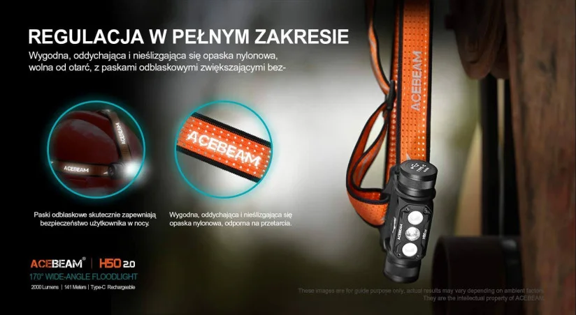 Latarka czołowa ACEBEAM H50 2.0 - 2000lm