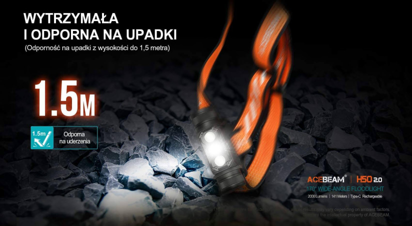 ACEBEAM H50 2.0 latarka czołowa 2000 lm 141 m