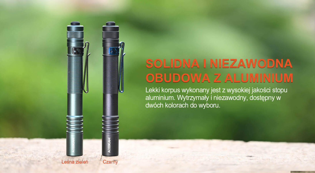 Acebeam Pokelit 2AA 600 lm 5000K Czarna