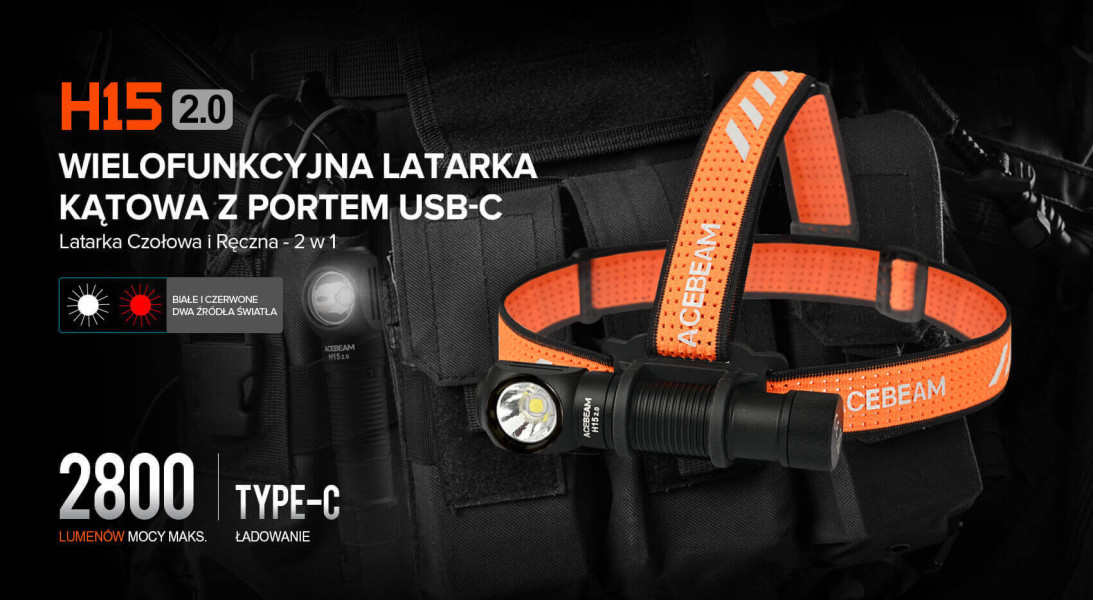 Acebeam H15 2.0 latarka czołowa 2800 lm 220 m