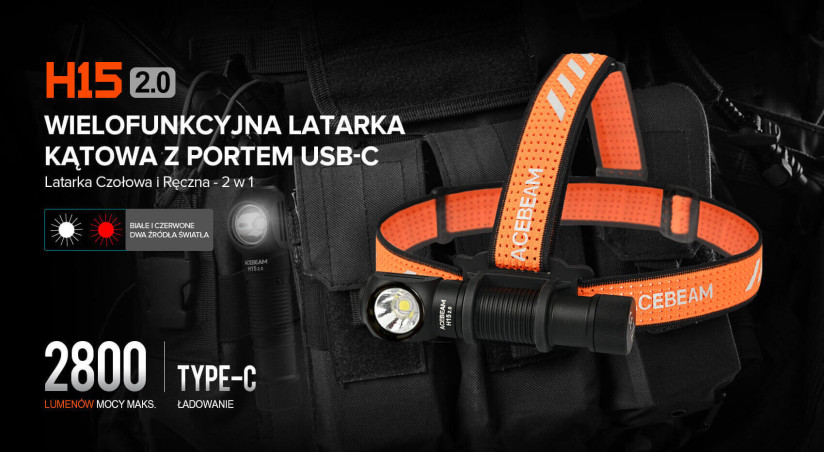 Acebeam H15 2.0 latarka czołowa 2800 lm 220 m
