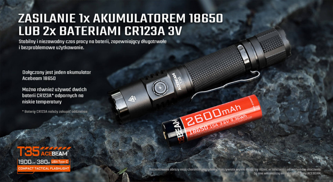 Acebeam T35 latarka taktyczna 1600 lm 352 m Coyote