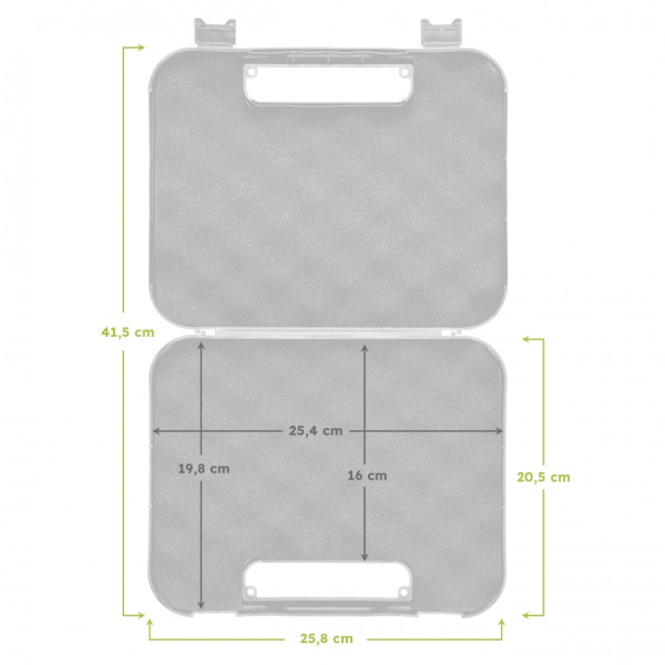 Walizka Kufer na pistolet Megaline 24,5x17,8x3,9 Czarny