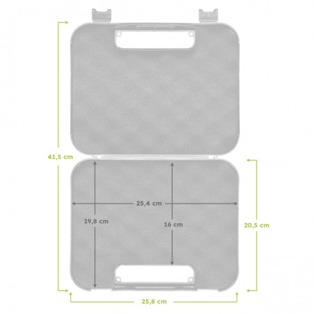 Walizka Kufer na pistolet Megaline 24,5x17,8x3,9 Czarny