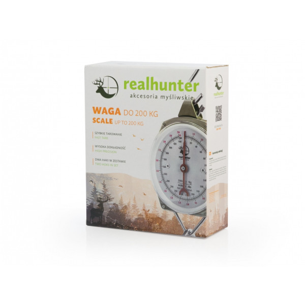 Waga do 200 kg RealHunter z dwoma hakami