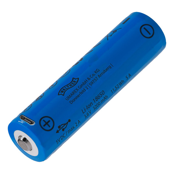 Akumulator Walther ICR 18650 3200 mAh USB