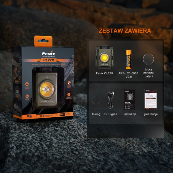 Fenix CL27R zielona latarka kempingowa 1600 lm