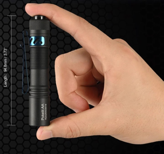 Latarka ACEBEAM Pokelit AA 5000K czarna 550 lm