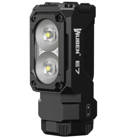 WUBEN E7 6500K Czarna latarka 1800 lm