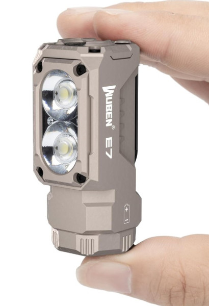 Latarka diodowa WUBEN E7 Światło Białe 6500K Khaki - 1800lm