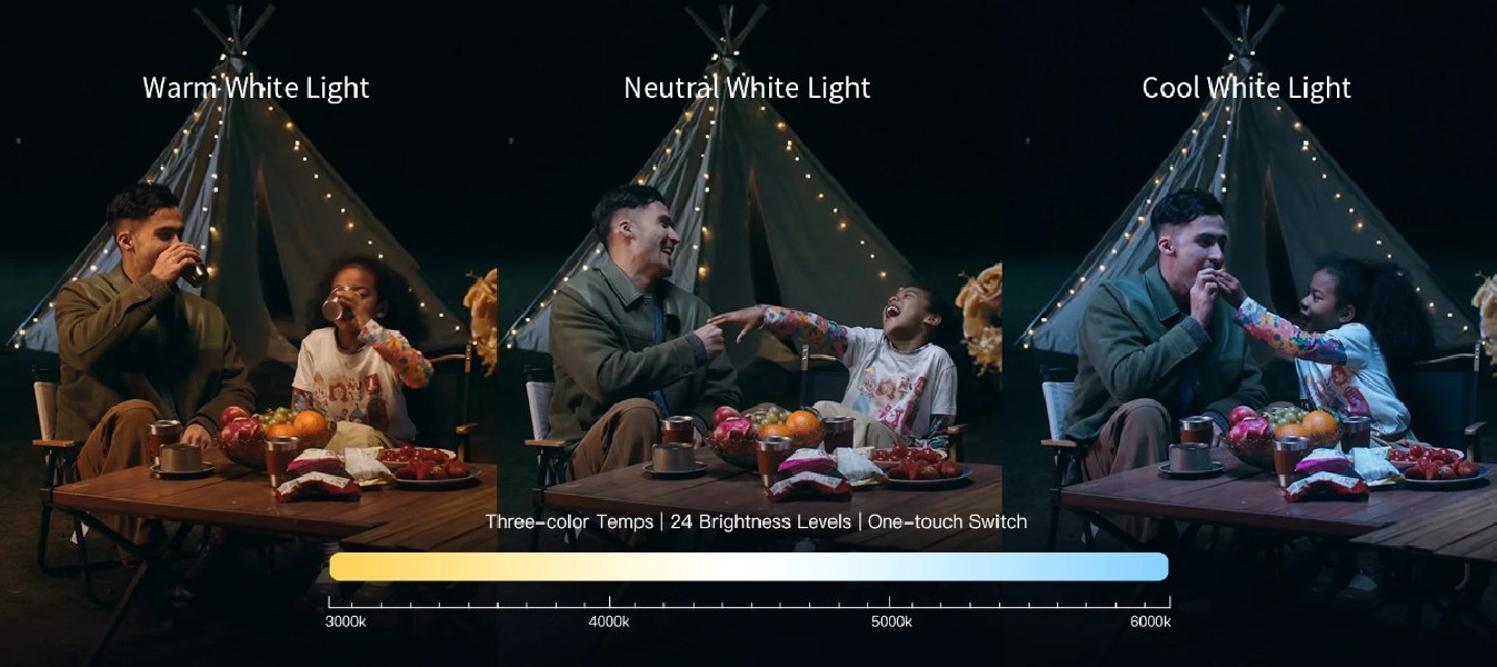 Latarka WUBEN E1 300lm 3000K-6000K czarna