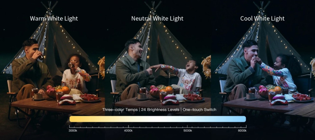 Latarka WUBEN E1 300lm 3000K-6000K czarna