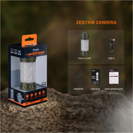 Fenix CL22R zielona latarka kempingowa 500 lm