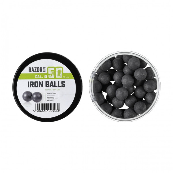Kule gumowo-metalowe RazorGun kal. .50, 50 szt.