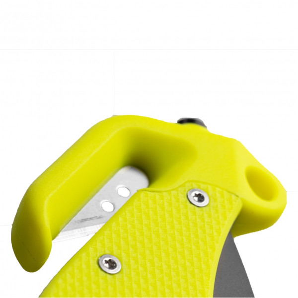 Nóż ratowniczy ESP z półząbkowanym ostrzem - Żółty